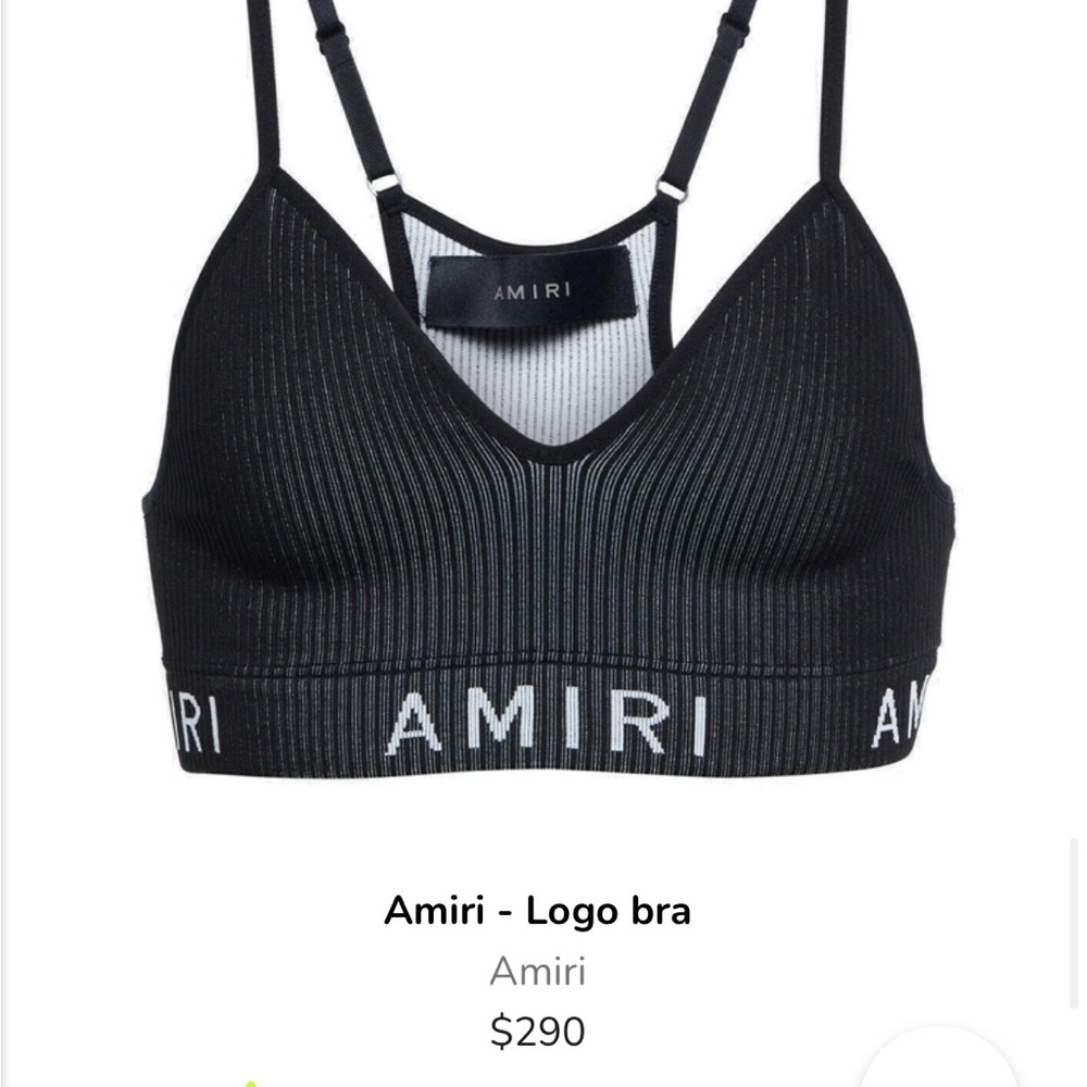 AMIRI Black and White Striped Bralette